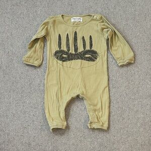 Bobo Choses Olive One Piece with Black Mask Design